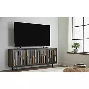 Art Deco 4 Door Accent Cabinet in Black - HER Home Design Boutique